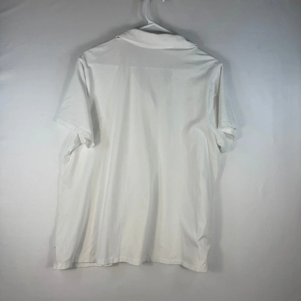 J.Jill Fit White Progress Polo Shirt Womens XL Pima Cotton Spandex Short Sleeve - Picture 4 of 8